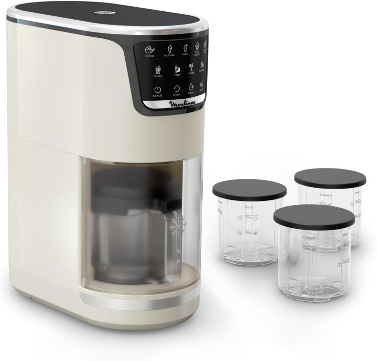Sorbetière Moulinex Dolci MJ602AF0, 10 programmes, 3 bols Tritan 1,4 L