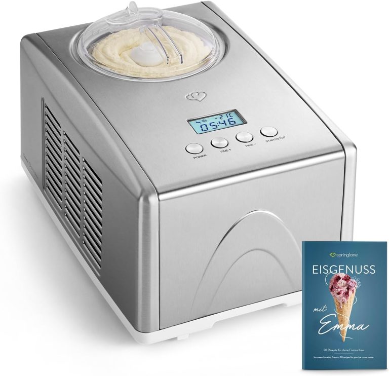 Sorbetière Springlane Emma avec compresseur auto-refroidissant, 1,5 L, 150 W