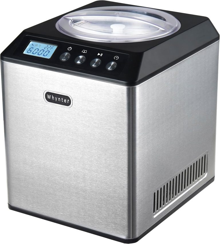 Whynter ICM-201SB Machine à Crème Glacée Verticale Automatique 2,1L Inox