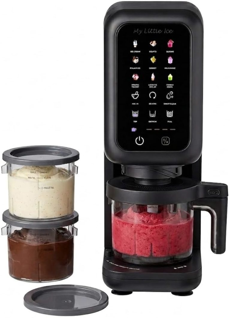 SENYA My Little Ice Machine à Glace 700W, 3 Bols Inclus